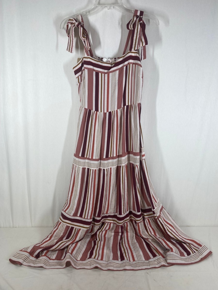 Blu Pepper Striped Dress Size Medium New With Tags, Pink and White Striped. Blu Pepper Striped Dress Size Medium New With Tags, Pink and White Striped.