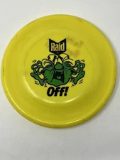Vintage Raid Off Bug Killer Frisbee Flying Disc AD Promo Promotional Retro 1970s