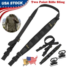 Hunting Two Point Rifle Sling Shotgun Strap w/ MLOK Swivels - Adjustable 36"-63"
