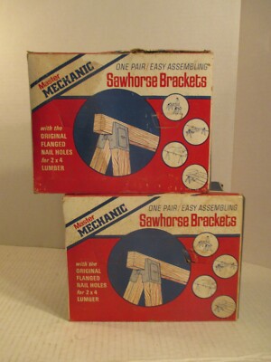 4  Sawhorse Brackets  2 Pair     TRU-VALUE brand  NOS
