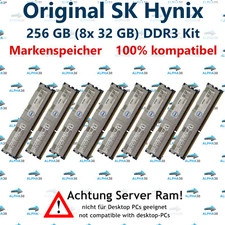 256 GB (8X 32 GB) LRDIMM ECC DDR3-1600 HP HPE ProLiant BL465C Gen8 G8 Server RAM