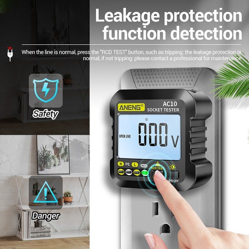 Digital Electric Outlet Tester Socket Circuit Polarity Voltage Detector 90-250V - Picture 2 of 14