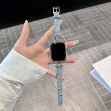 Classic Crocodile Pattern Leather Band For iWatch Series 10 9 8 7 6 5 4 3 2 1 SE