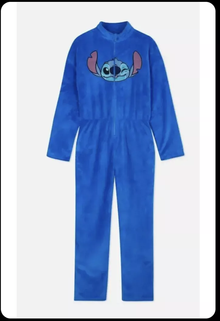 Primark Disney Lilo & STITCH ALL IN ONE PYJAMA FLEECE JUMPSUIT XL 18-20