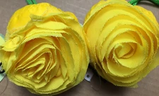 REUSABLE SHOPPER BAG ULTRA EXPAND YELLOW ROSE YELLOW BAG GARDEN  TOTE,2 PIECES