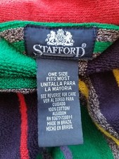 Vintage wide stripe yatching colorful Terry Cotton Spa Robe ONE SIZE nwot