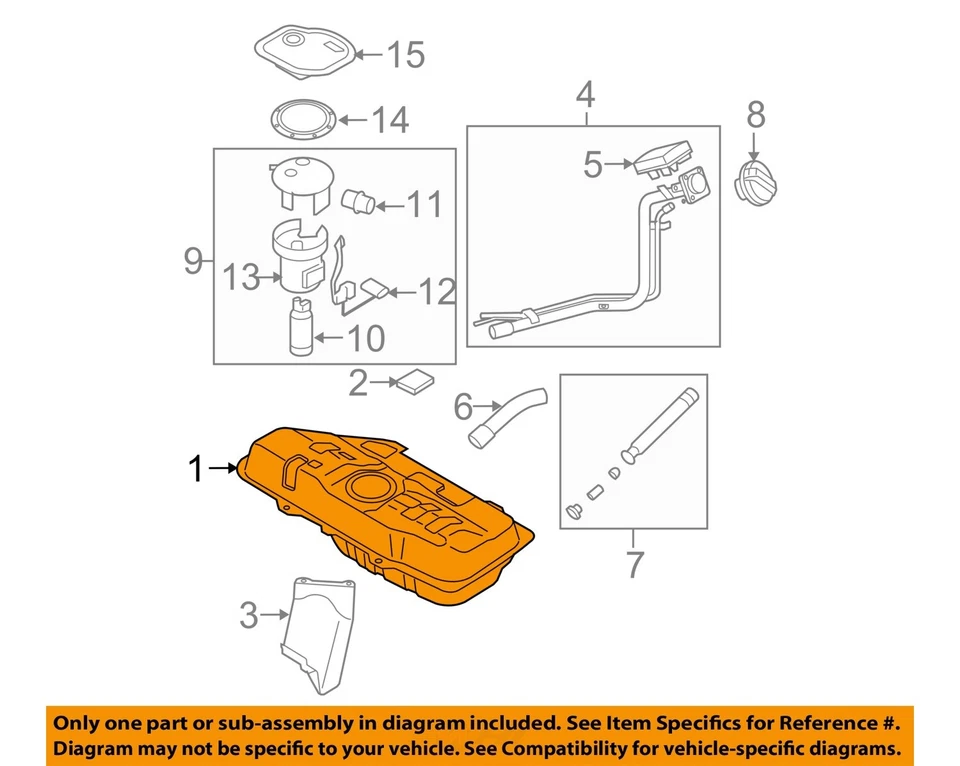 Used Fuel Tank fits: 2010 Hyundai Accent Grade A Foto 3 de 4