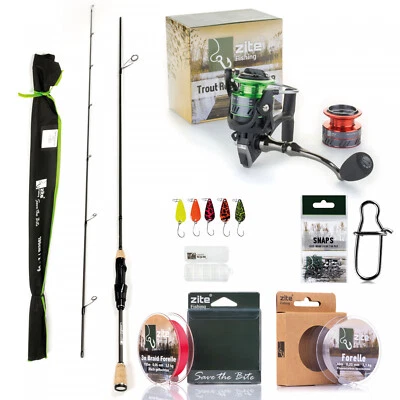 UL-Angel-Set Trout-Spoonrute 210cm Angelrolle 3+1BB Angel-Zubehör Zite Fishing