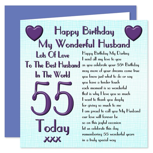 My Wonderful Husband Lots Of Love Happy Birthday Card - Age Range 30 - 100 Years - Picture 12 of 22