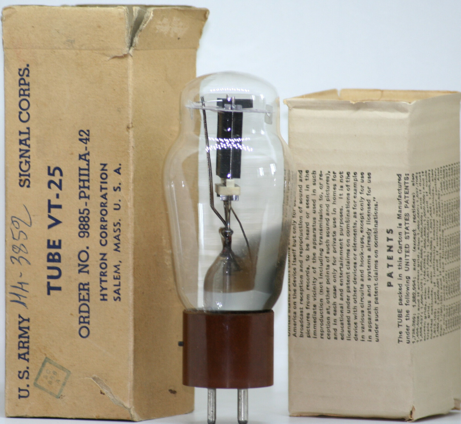 VT25 10Y HYTRON Tube VT25 Valve NOS Tube RADIO Transmitter BC 191 375