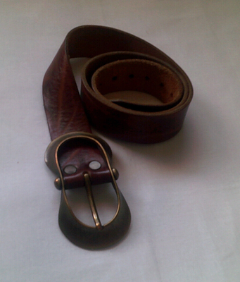 LEATHER belt 2 inches wide with brass buckle. EUC Buy 2 Inch Belt With Brass Buckle Full Grain Leather  main image 4