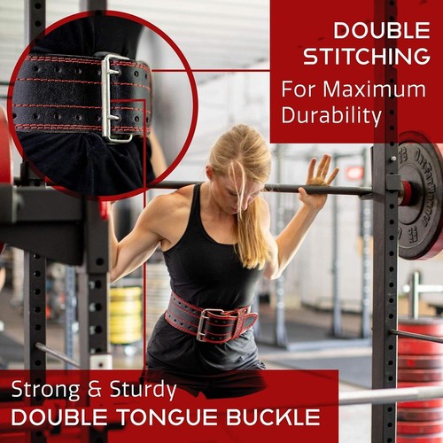 Dark Iron Fitness Dip Belt – Padded Leather Weight Lifting Belts XL 41-49in - Picture 5 of 5