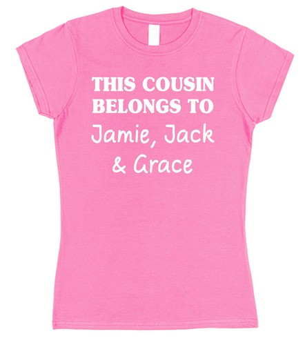 Camiseta personalizada de este primo pertenece a cualquier nombre adultos niños todos los colores - Imagen 13 de 31