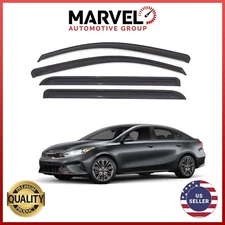 For KIA FORTE 2019-2024 Black Window Sun Vent Visor Rain Guards Deflectors