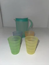 Tupperware Miniature Pitcher Cups 4080A 4073a Multicolor 300ml 72ml Plastic