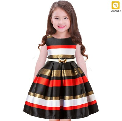 Vestidos Ropa De Moda Para Niña Largos Casuales De Fiesta Vestido De  Princesa | eBay