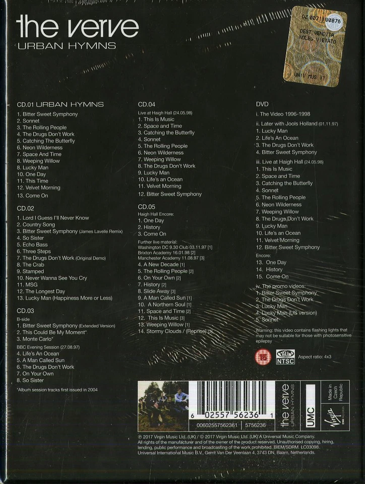 The Verve URBAN HYMNS Richard Ashcroft 20th Anniv. Super Deluxe Edition Box NEU - Bild 3 von 3