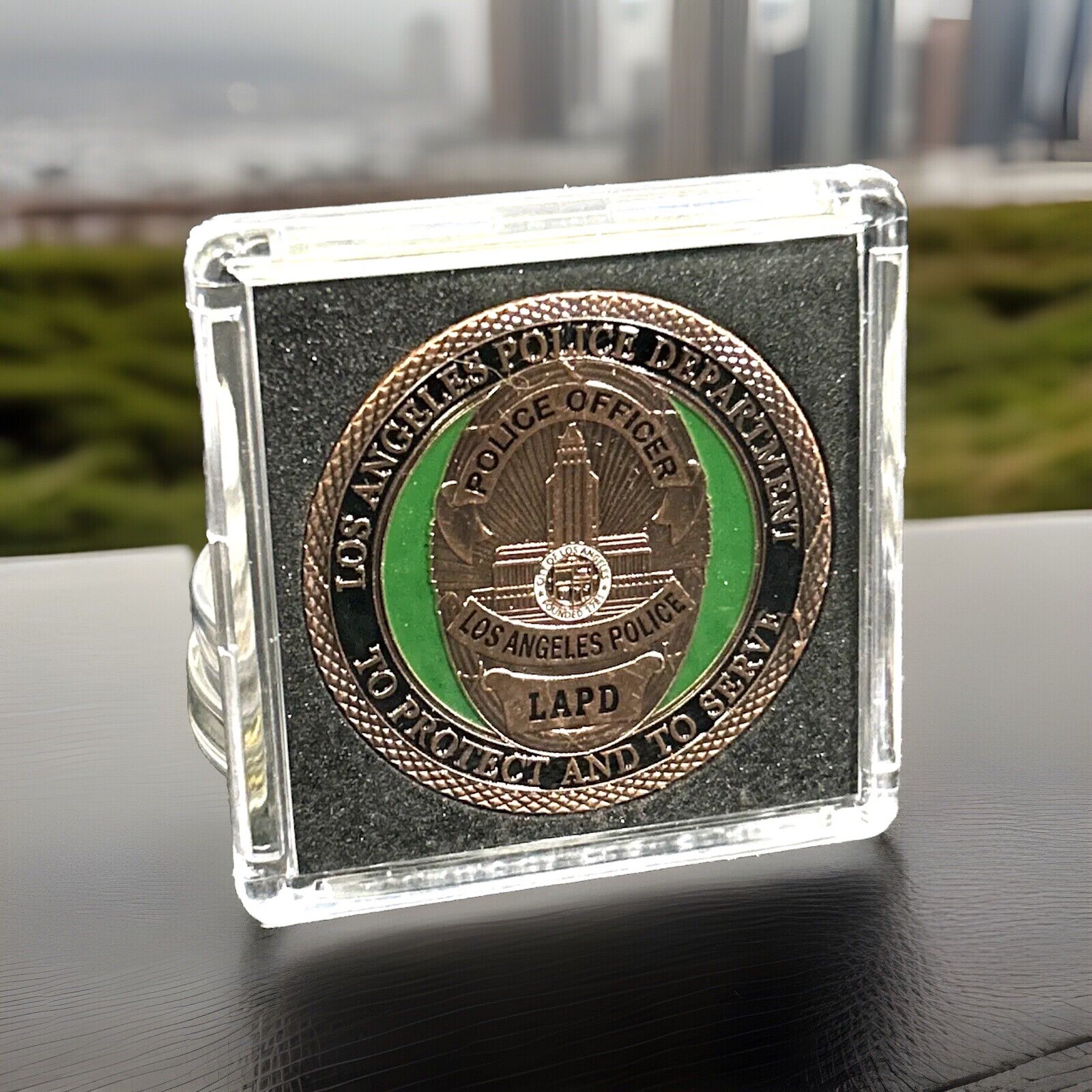 LOS ANGELES LAPD POLICE DEPARTMENT BRONZE FINISH Challenge Coin 40mm New!