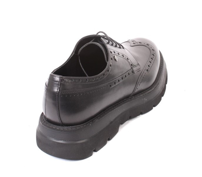 ROBERTO SERPENTINI 7311 Black Leather Lace-Up Classic Shoes  display picture 1