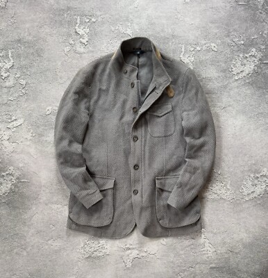 Massimo Dutti EUR52/USA42 Blazer Zip Button Up Casual Jacket Coat Old Money 