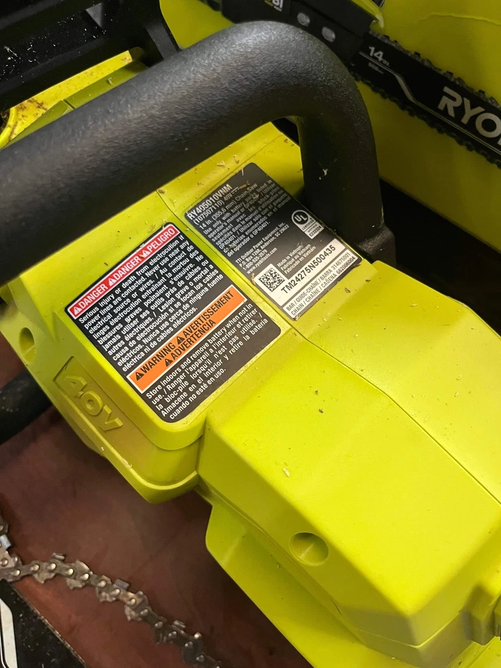PARTS REPAIR NOT WORKING Ryobi 40V HP 14 in. Chainsaw (Tool Only) RY405010BTL Q4 - Image 3 of 4