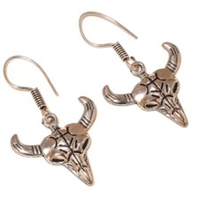 No StoneBuffalo Bison Bull Goats Artisan Hand Crafted Drop Dangle Earrings A2318