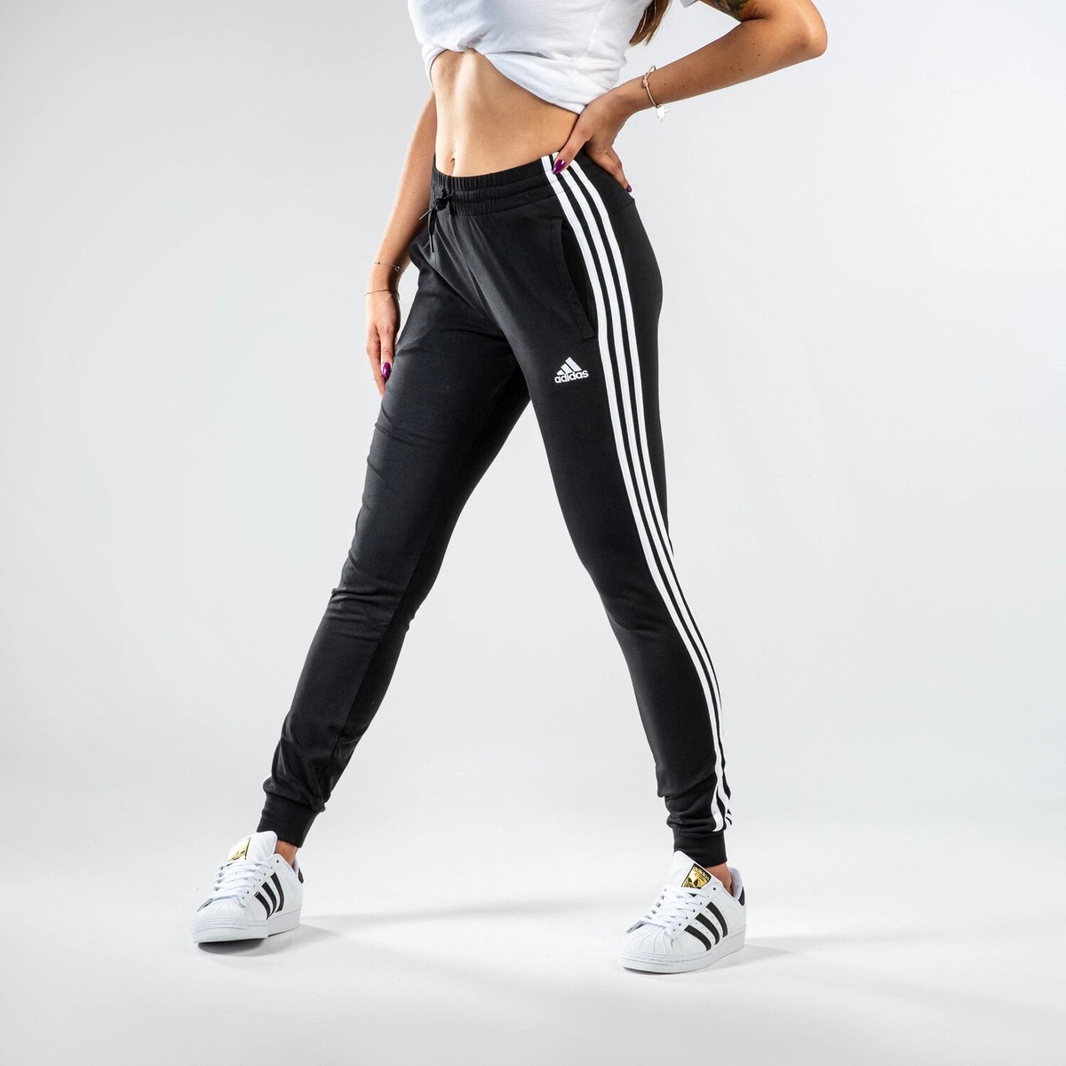 ADIDAS WOMEN,S ESSENTIALS FRENCH TERRY 3-STRIPES PANTS XL