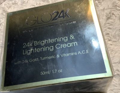GLO24K Brightening & Lightening Cream with 24k Gold, Turmeric & Vitamins A& C