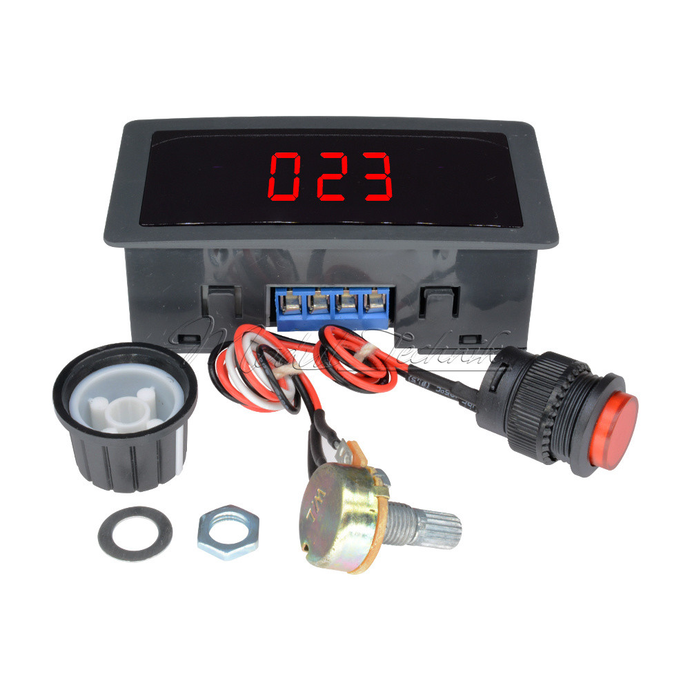 Regolatore Di Tensione 12v DC 6V-30V 12V 24V Max 8A Motor PWM Speed Controller With Digital Display US Speed Timer - Foto 8