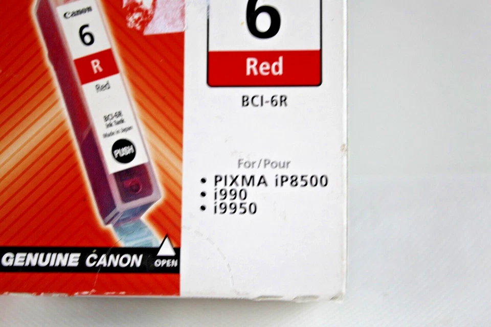 GENUINE AUTHENTIC CANON 6 RED BCI-6R INK CARTRIDGE. - Image 2 of 4