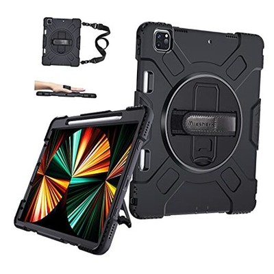 iPad Pro 12.9 Case iPad Pro 12.9 2021 5th/2020 4th/2018 3rd Gen Black+Black