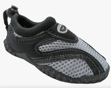 Easy USA Mesh Infant Boys Water Shoes, Black/Grey-Size 5