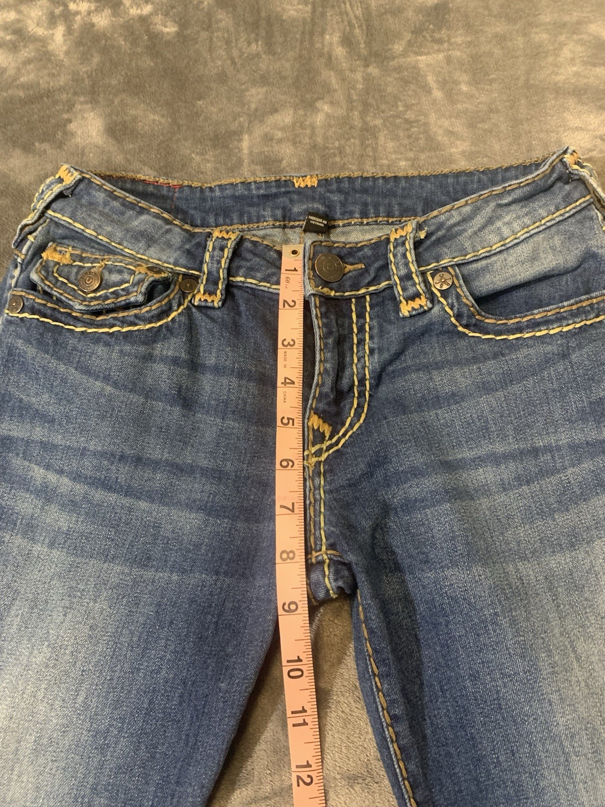 True Religion CAMERON SUPER T Big Stitch Jeans Made In USA Sz 25 thumbnail 8