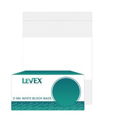 6" x 9" White Block Zip Seal Bags Reclosable Top Lock 2Mil Zipper Baggies