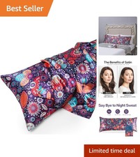 Breathable Satin Pillowcase 20x54 - Silky Soft for Hair and Skin Protection