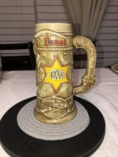 Vtg Budweiser Texas Ltd Ed Embossed Beer Stein Ceramarte 1993 Excellent TMK FR13