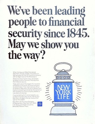 New York Life Insurance Company Financial Security Lantern Vtg Magazine ...