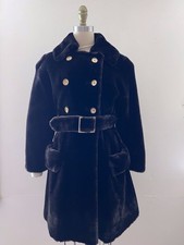 Vintage 1960  s Dark Brown Faux Fur Teddy Bear Cot By Jill Jr.