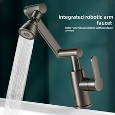 Single Handle Bathroom Sink Faucet Swing Arm 1080  Swivel Mixer Tap w/ 3 Modes