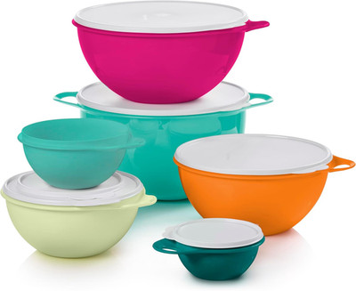 Tupperware Thatsa Bowl Collection 6 Bowl Food Storage Container Set in Fauna, Di