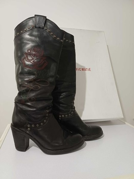 Women VIC MATIE Boots Black Leather 37