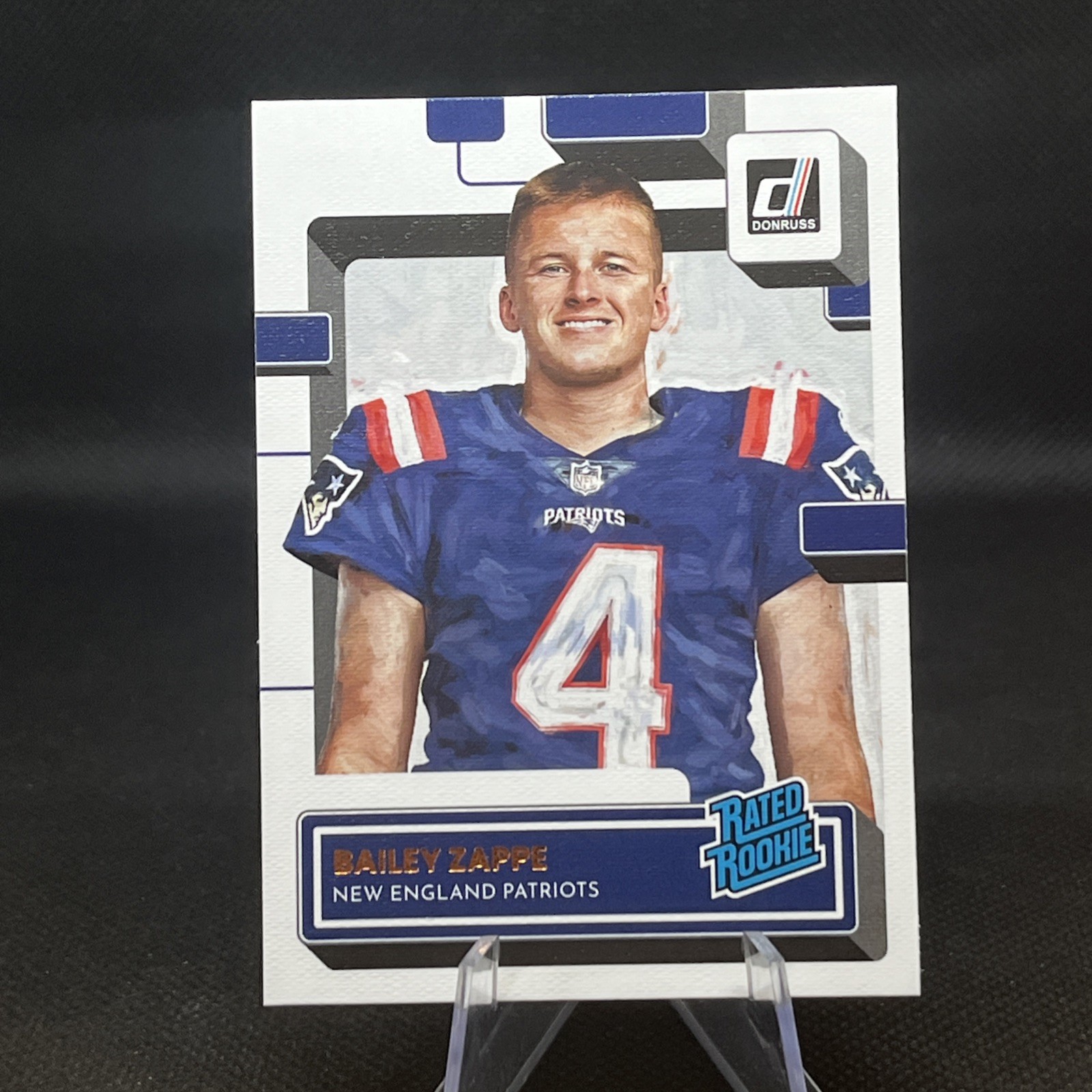 2022 Panini Donruss #329 Bailey Zappe - Rated Rookie Canvas (RC) NE Patriots