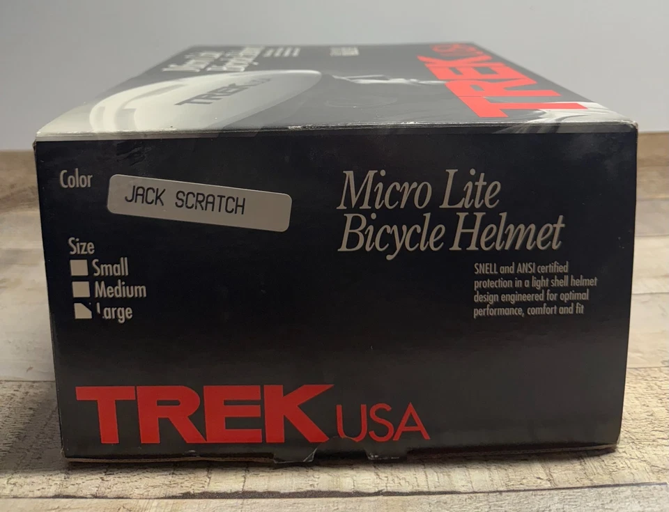Vintage TREK USA Micro Helmet Jack Scratch Design New In Box- Fast Ship - Image 3 of 3