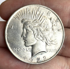 U.S.A 1923 90%  Silver One Dollar Peace Coin in Good Grade.