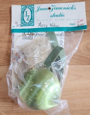 June Zimonick Studio Vintage Ornament Kit Merry Widow Ball  #293. NEW SEALED