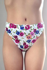 Katie  Laura Jenny Stretch Satin Classic Hi-cut Panty Hope's Bouquet S-2X