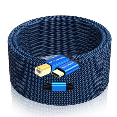 50ft USB to USB B Printer Cable - Active, High Speed, with Printers, Scanners...