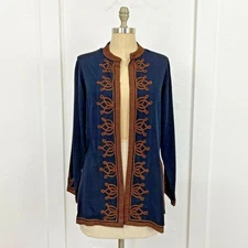 Gretchen Scott Designs Women’s Jacket Medium Black Pashmina Viscose Moroccan