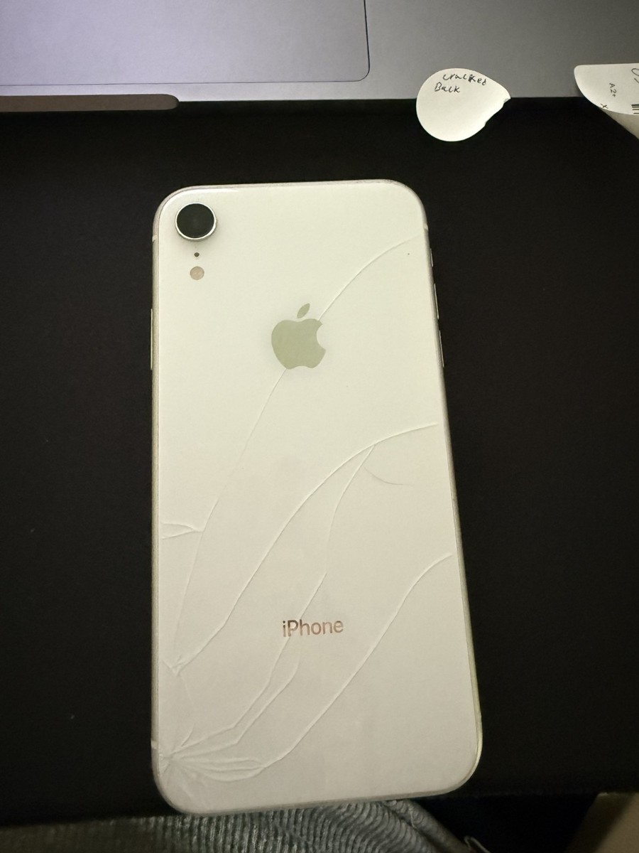 Apple iPhone XR ホワイト ひび割れあり OEM Apple IPhone XR Original Housing,Mix Color, Back Door
