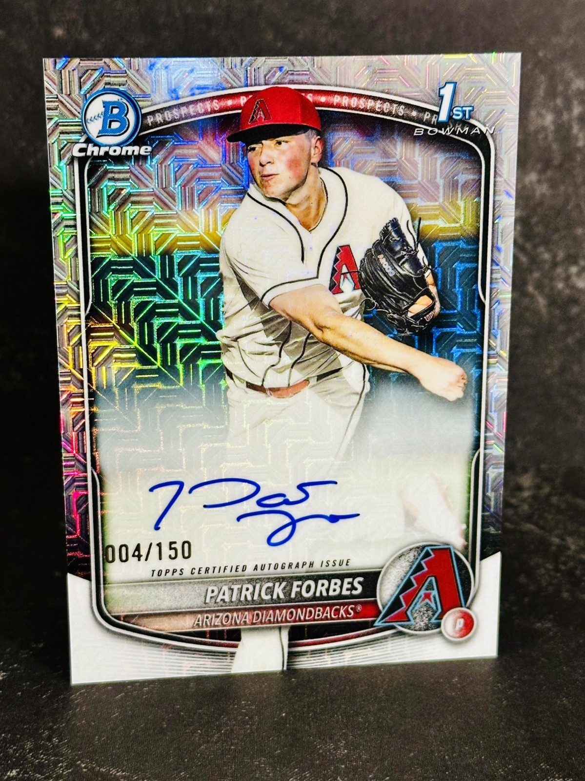 🔥Patrick Forbes 2025 Bowman Draft HTA Choice Refractor Chrome Auto 1st RC /150⚾